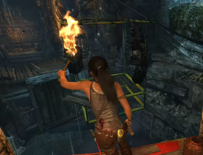 Highlighting where to jump in Tomb Raider