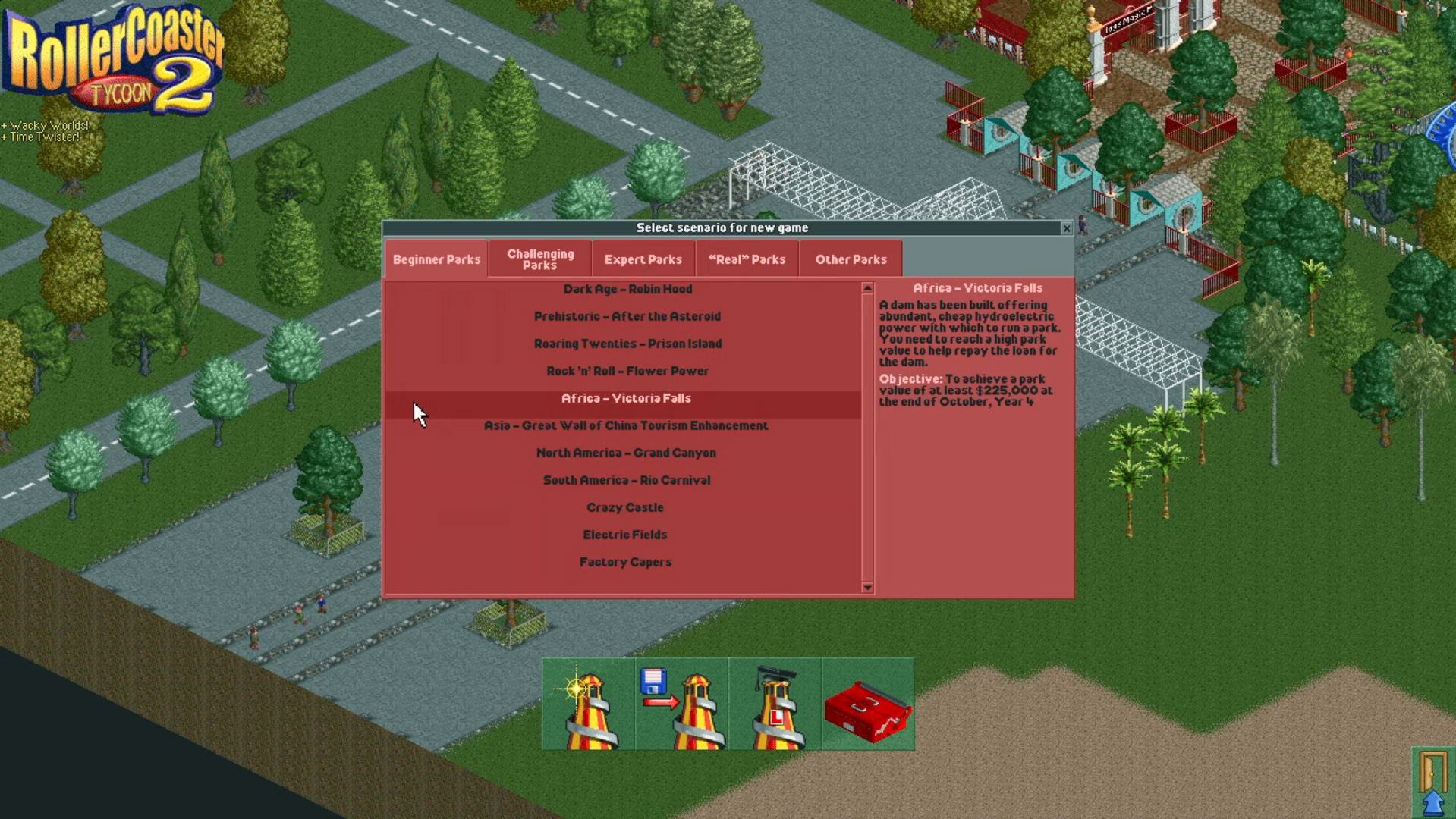 Roller Coaster Tycoon 2 Level Select