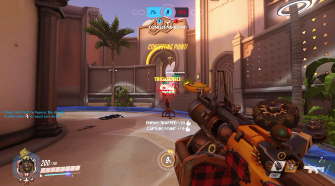 Overwatch getting score for trapping someone